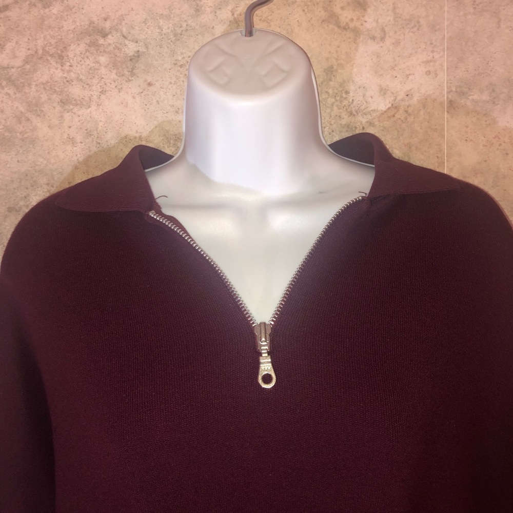 Karen Lessly 3/4 Sleeve Zipper-Collar Pocket Top - Picture 2 of 10